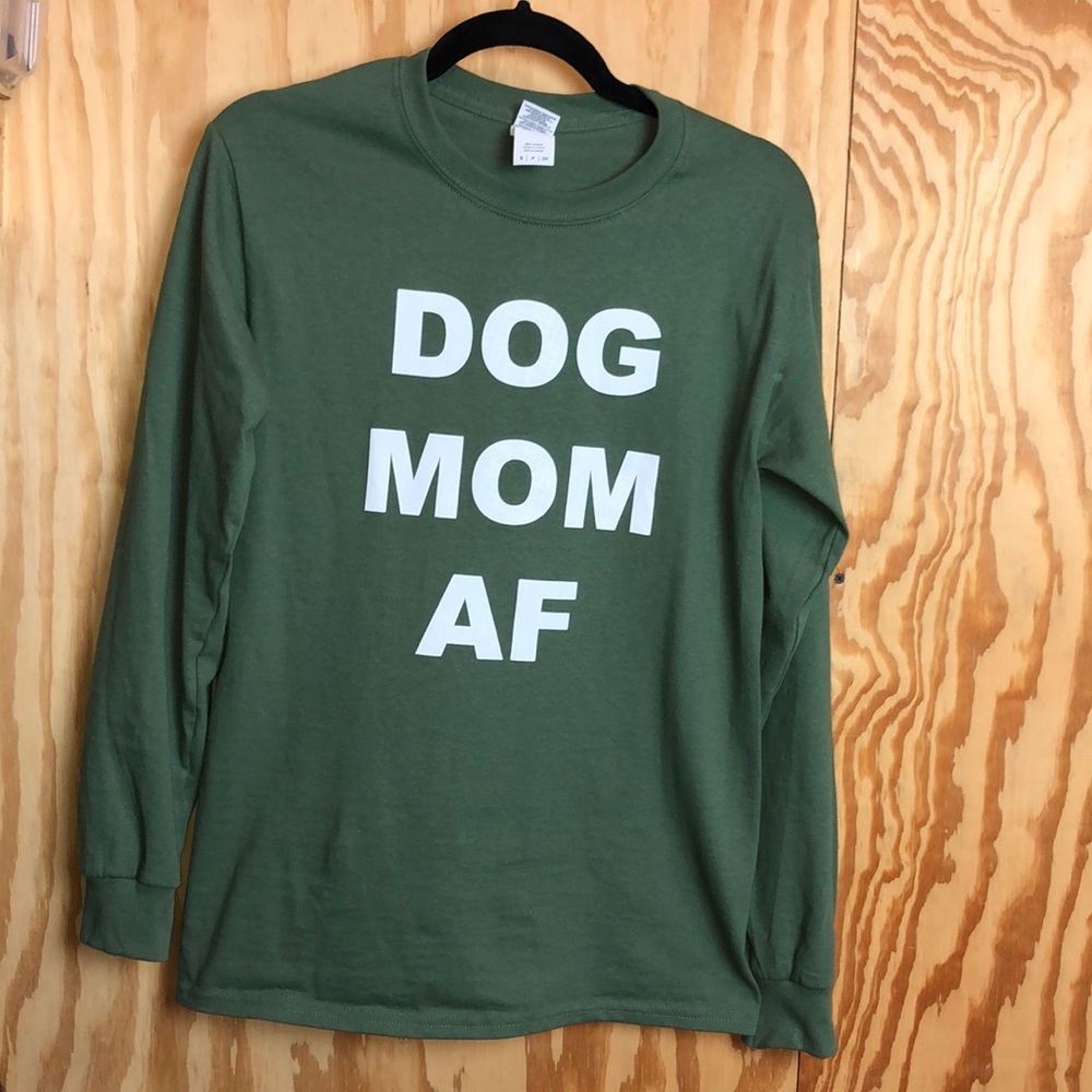 PAWS dog mom af long sleeve tee
